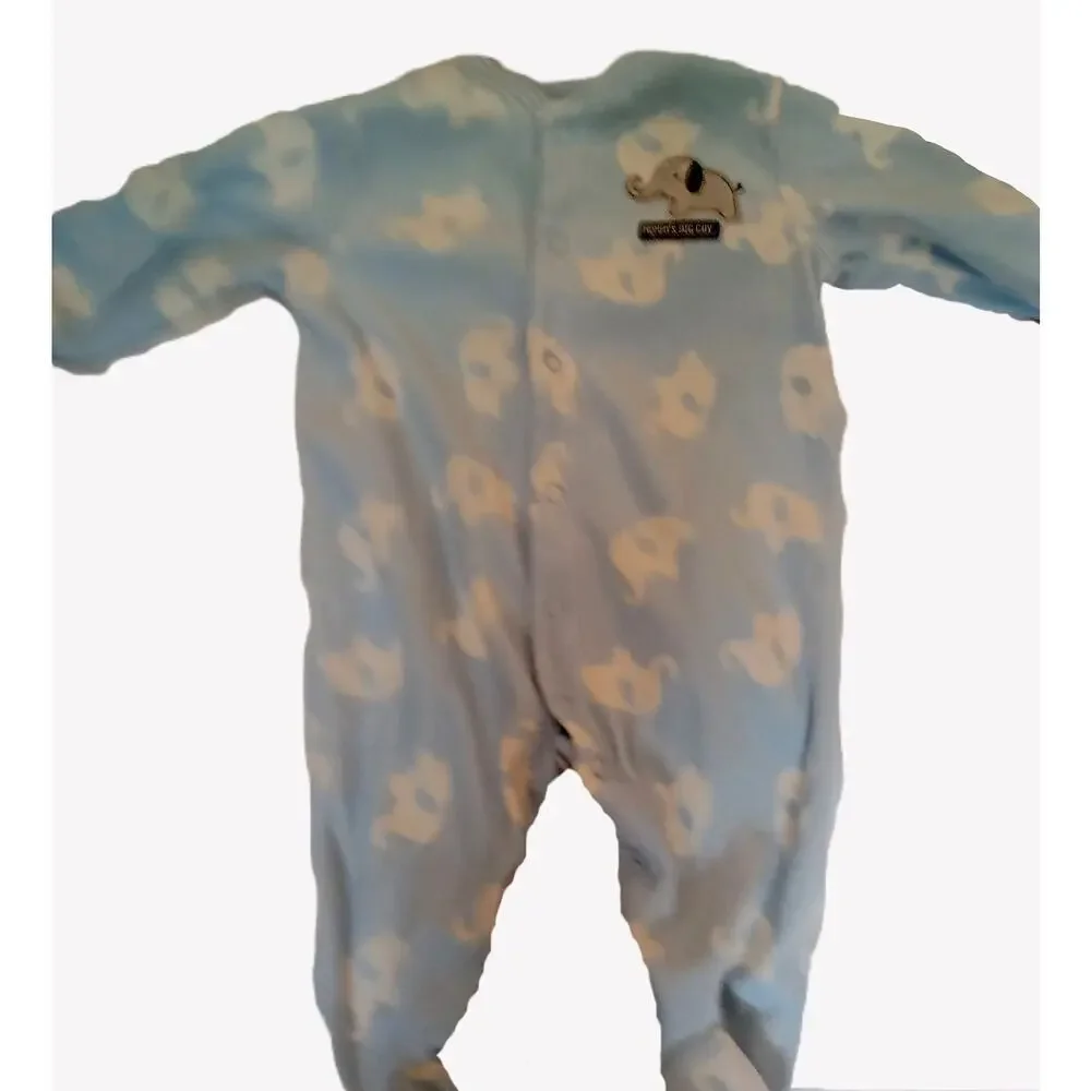 Lot of 2 Carters Baby Boys Size 6M Footie Sleeper PJ's So Cute & Mommys BigGuy